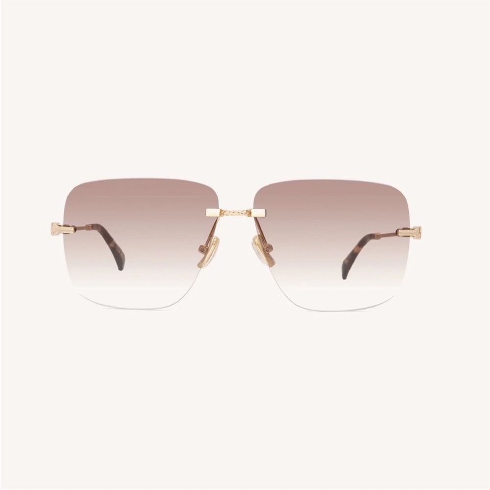 DEZI 2000s Gold Frameless Sunglasses